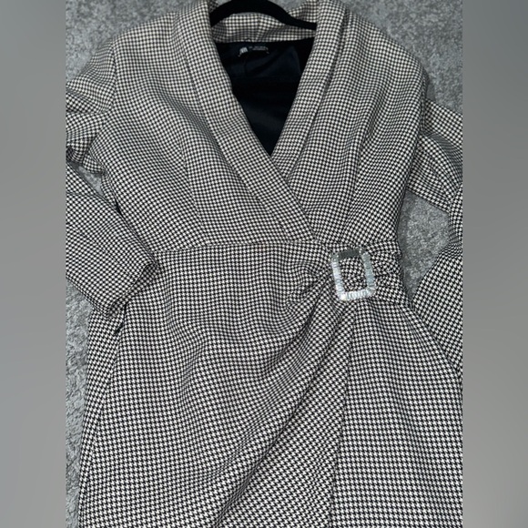 ZARA WRAP STYLE BLAZER DRESS - Picture 5 of 10